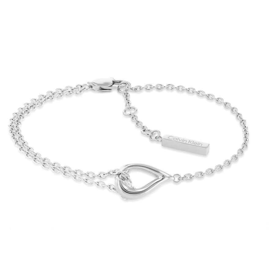 Calvin Klein Sculptured Drop Ranneketju hopeanvärinen