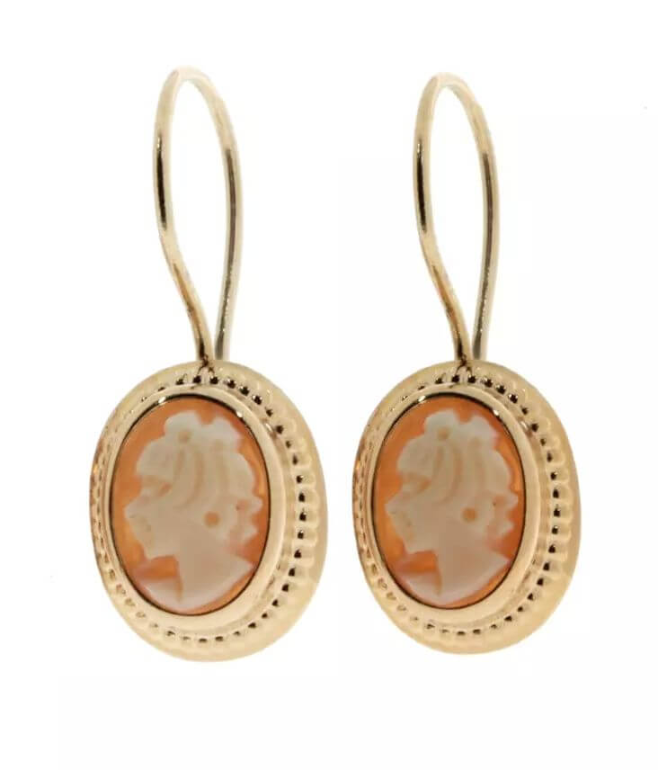 Camee korvakorut 14k Keltakulta