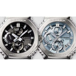 Casio G-Shock Full Metal GMC-B2100D-2AER kahden kellon kuva, musta ja vaaleansininen malli.