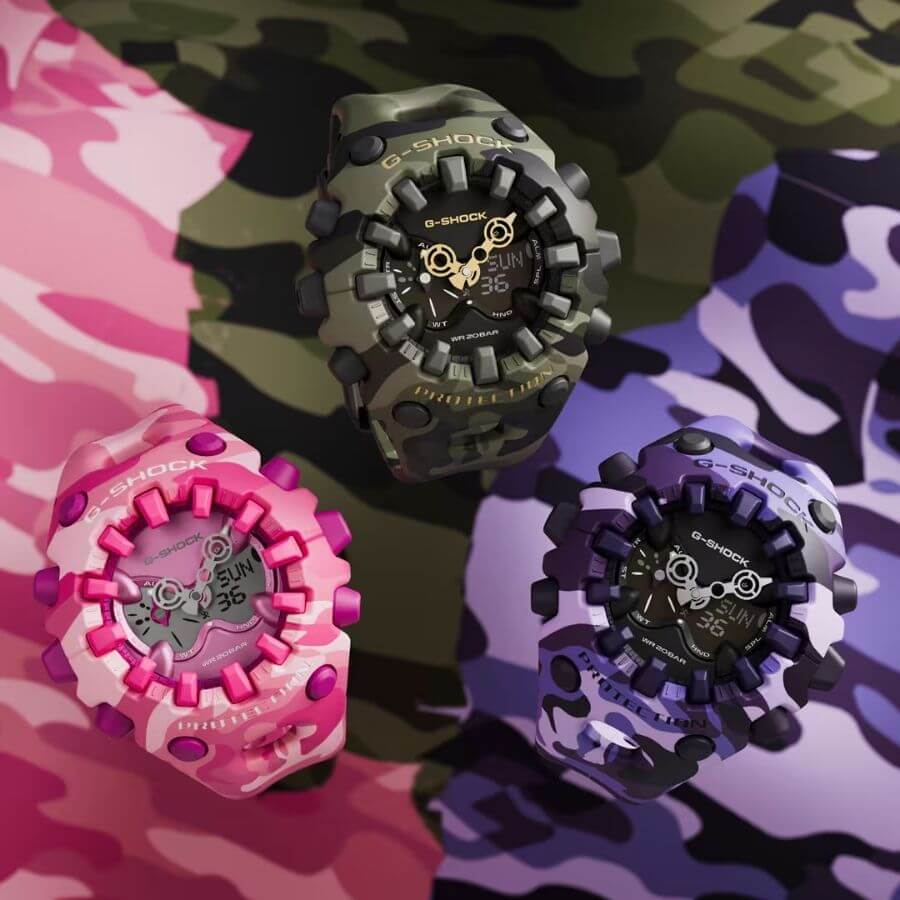 Casio G-Shock Bold Camo Rannekello GA-V01CMG-3A