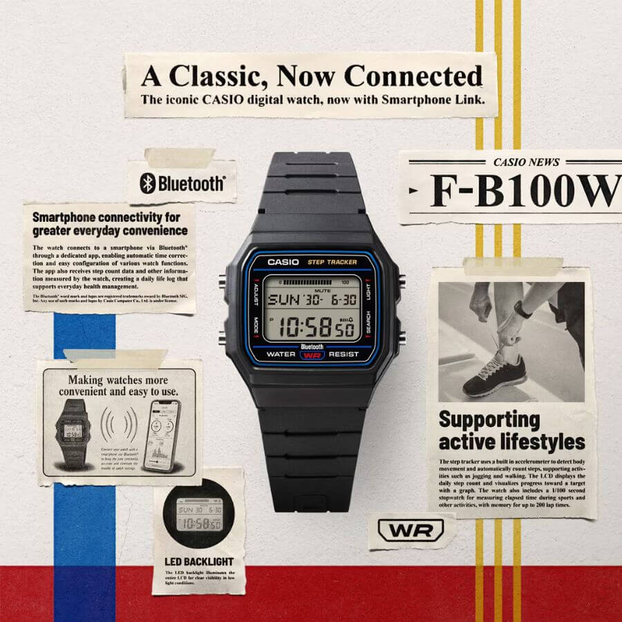 Casio Collection Rannekello F-B100W-1AEF