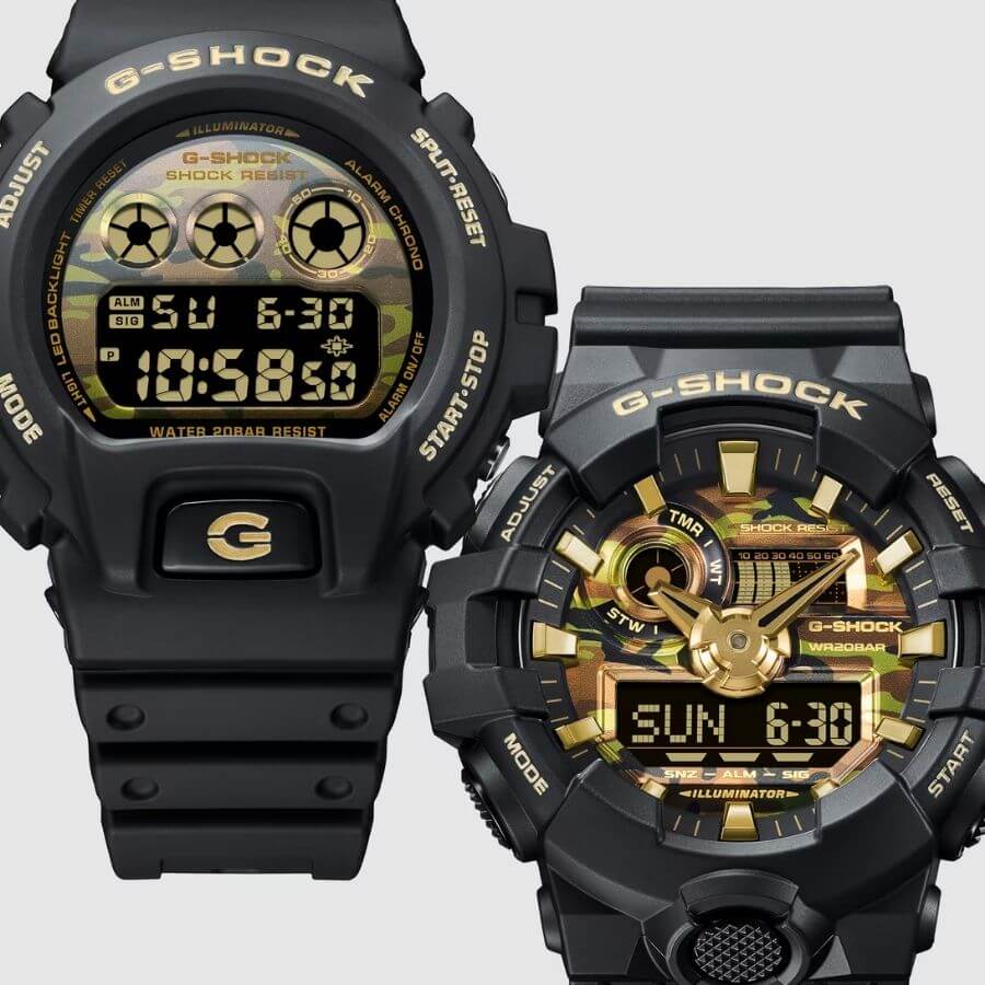 Casio G-Shock Bold Camo Rannekello GA-700CF-1A