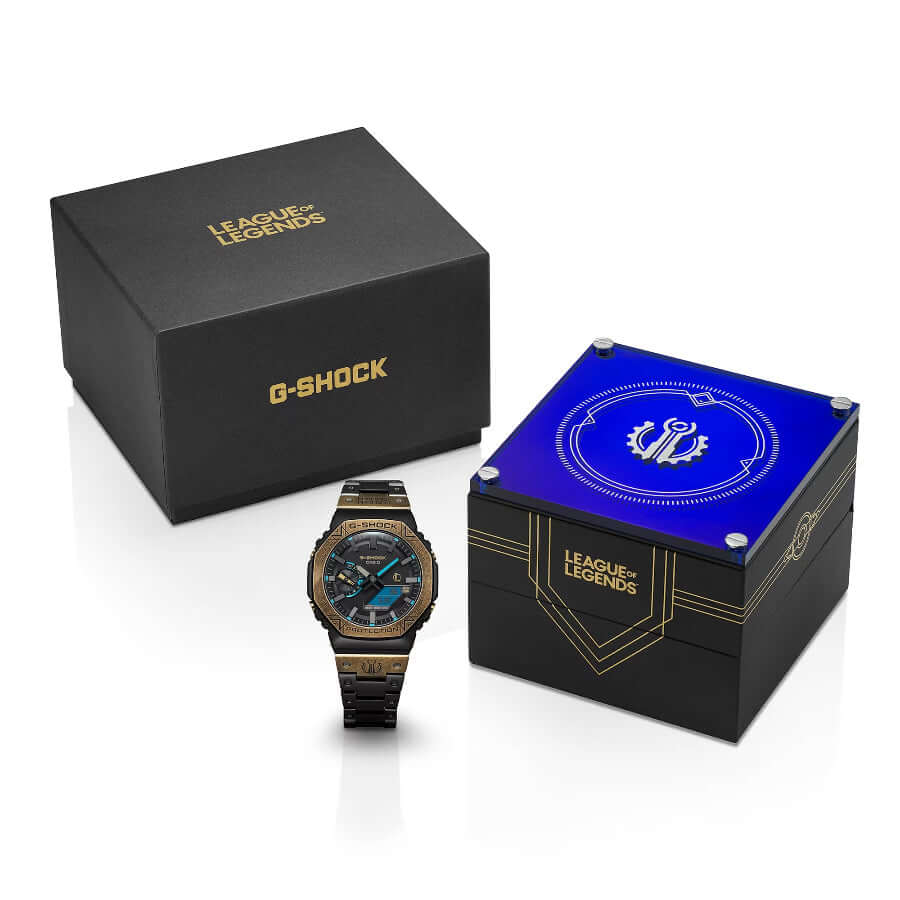 Casio G-Shock League of Legends GM-B2100LL-1AER Limited Edition kellon pakkaus ja kello