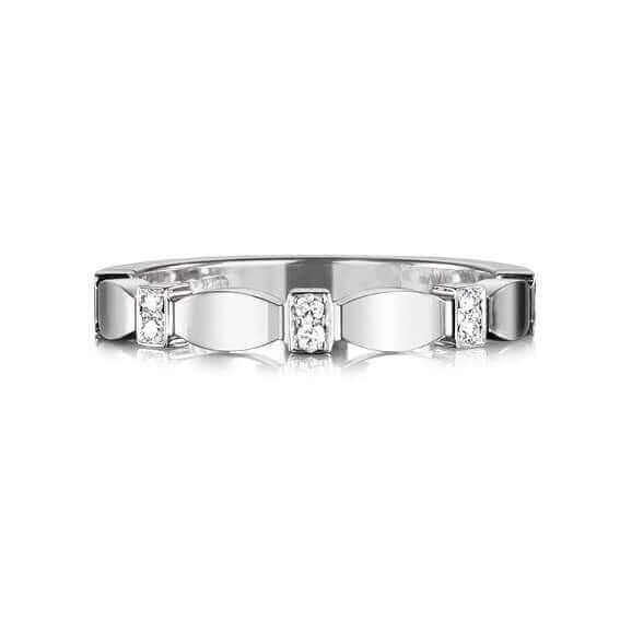 Efva Attling Half Round & Stars On Side Timanttisormus 13-102-00598