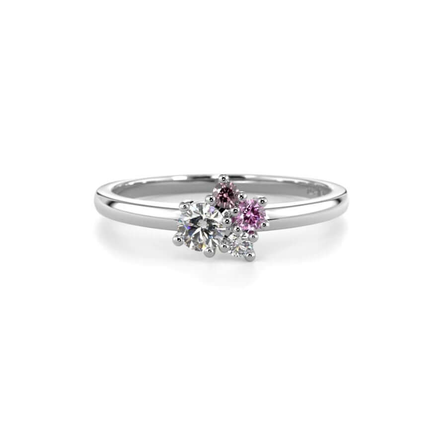 Festive Nadja Bloom Pink Timanttisormus 691-017P