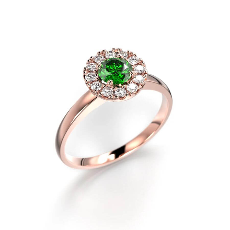 Festive Isabella Green Timanttisormus 594-042G
