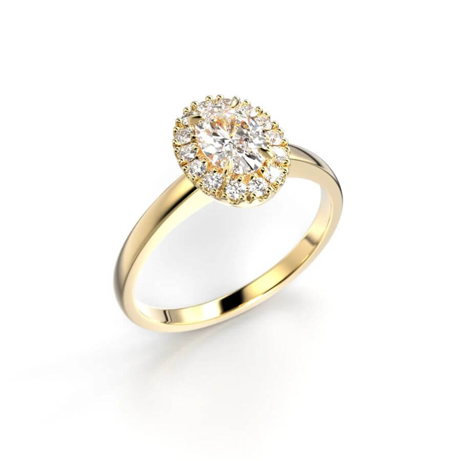 Festive Selena Halo Timanttisormus 726-064