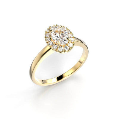 Festive Selena Halo Timanttisormus 726-064