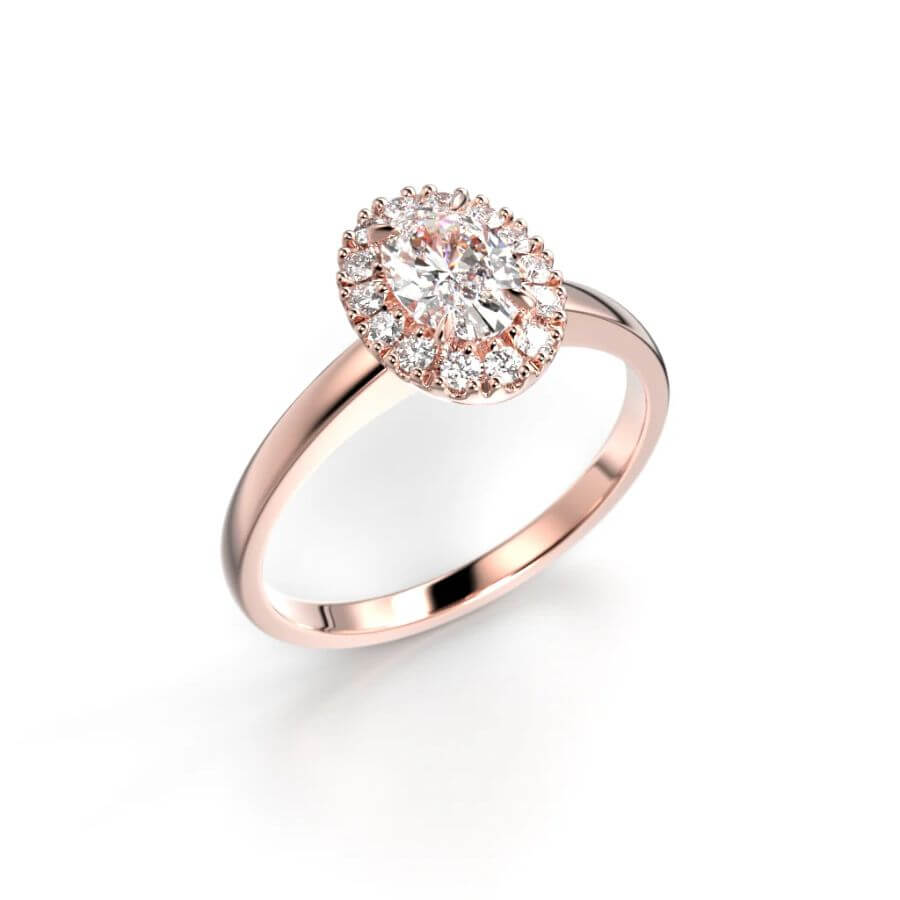 Festive Selena Halo Timanttisormus 726-064