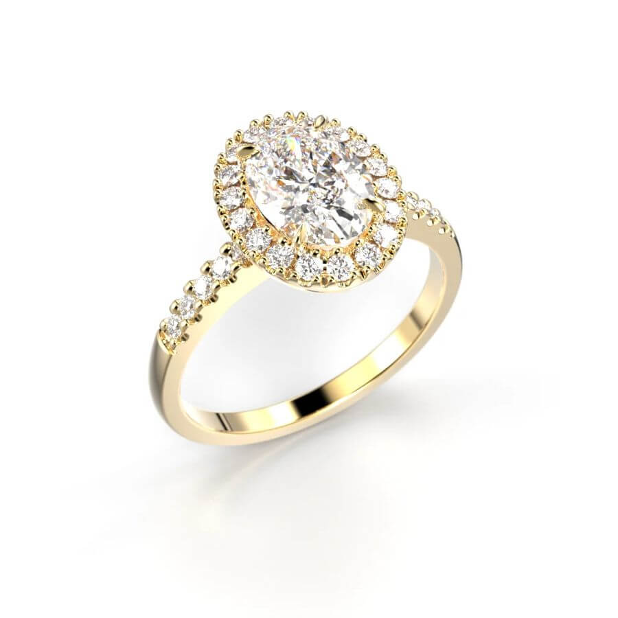 Festive Selena Halo Timanttisormus 729-126