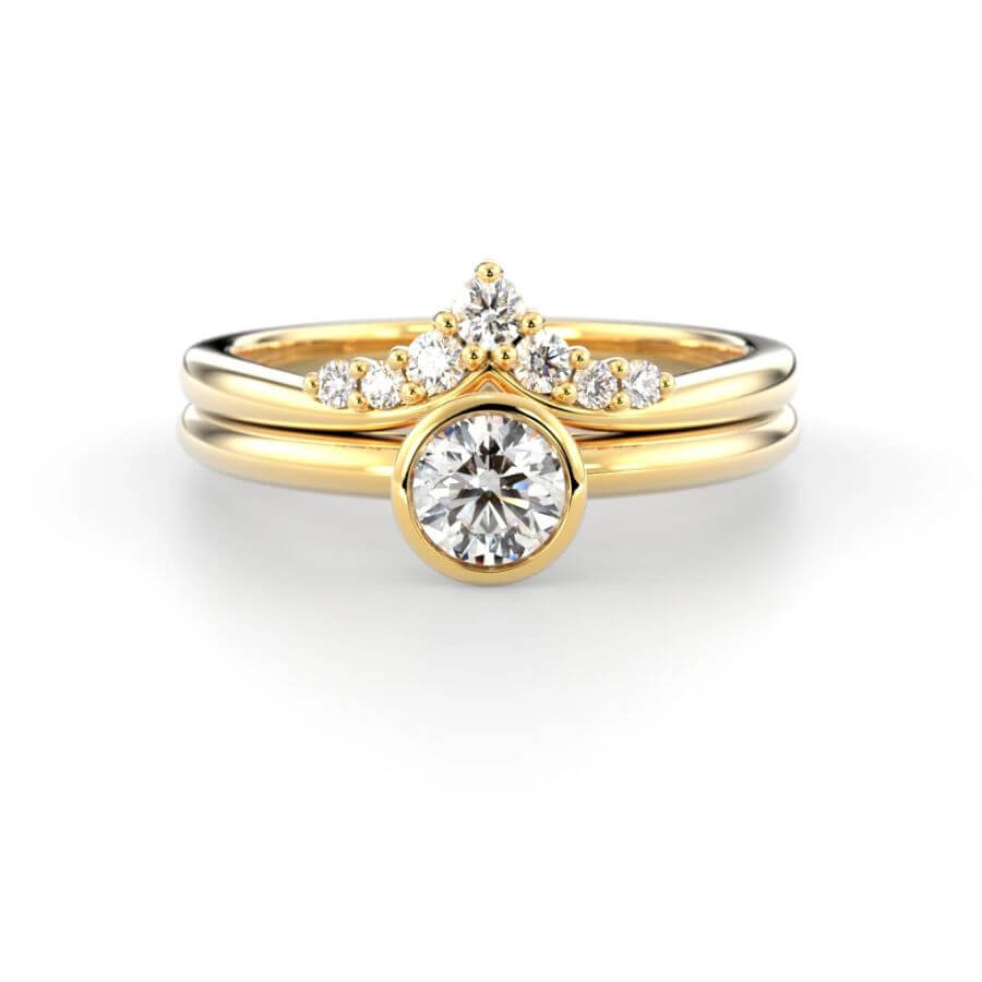Festive Bezel Siro Round Timanttisormus 741-030