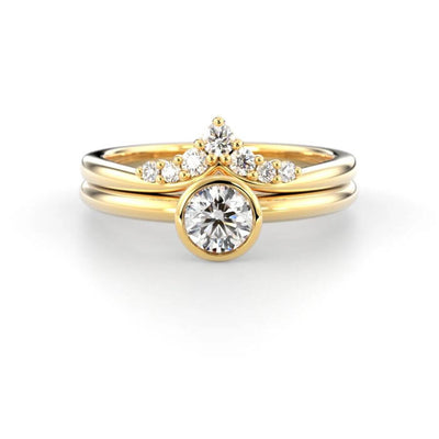 Festive Bezel Siro Round Timanttisormus 741-030
