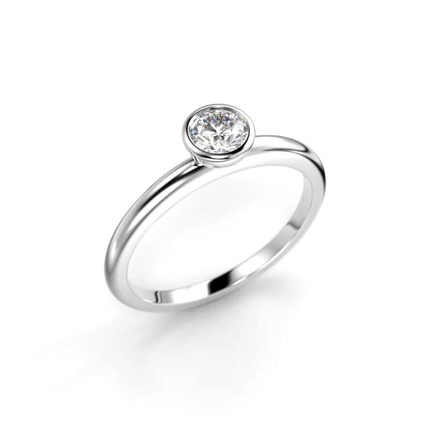 Festive Bezel Siro Round Timanttisormus 741-030