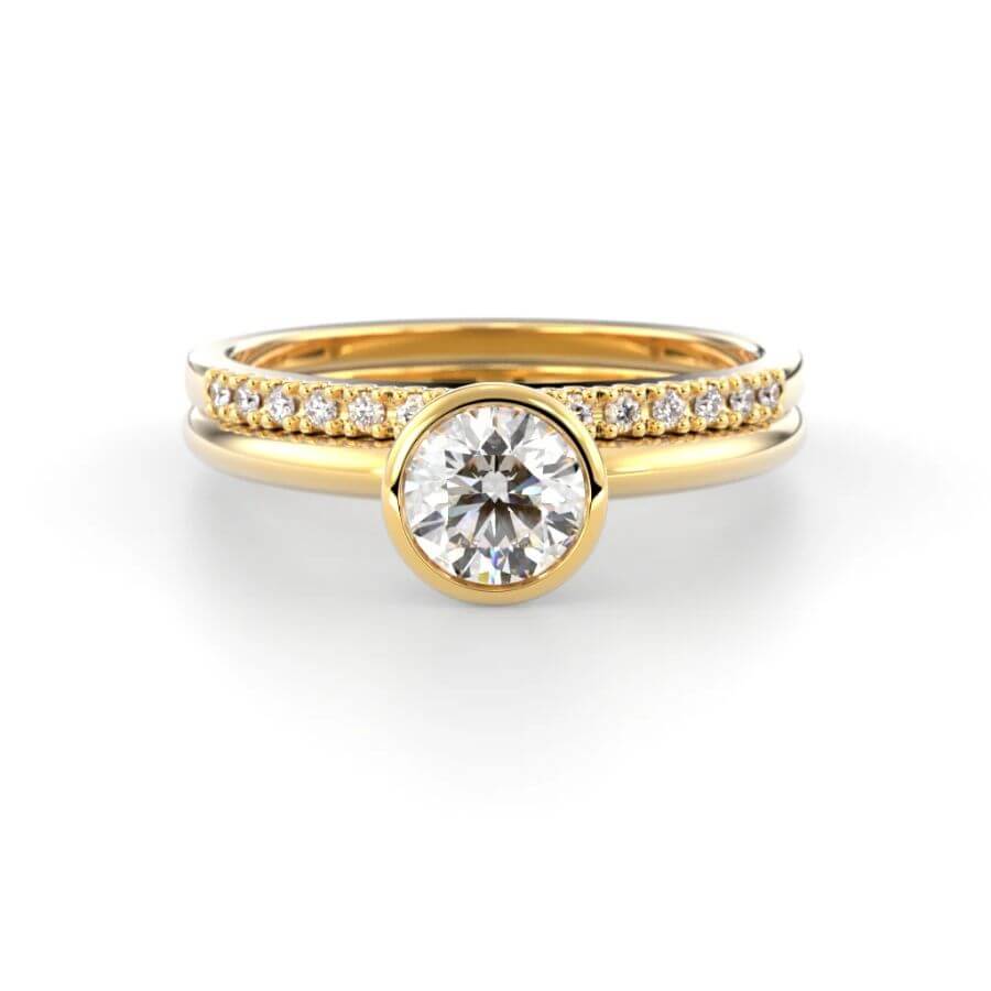 Festive Bezel Siro Round Timanttisormus 741-050