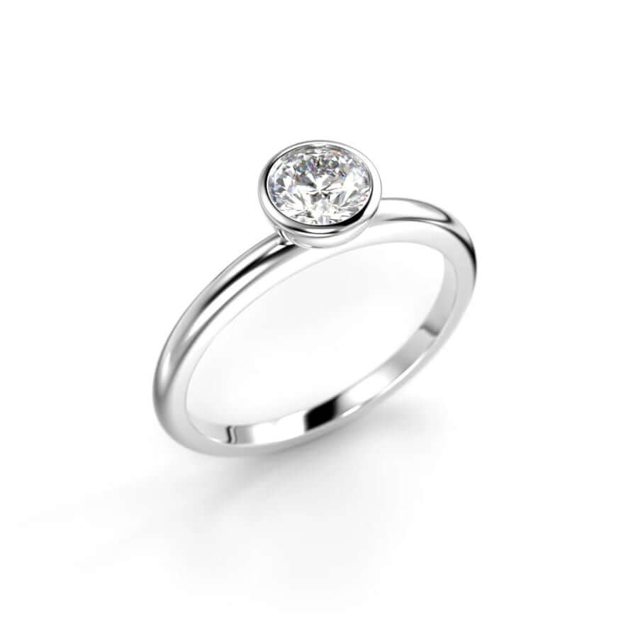 Festive Bezel Siro Round Timanttisormus 741-050