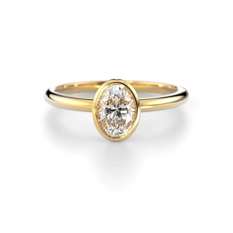 Festive Bezel Siro Oval Timanttisormus 742-050