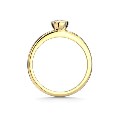 Festive Bezel Siro Oval Timanttisormus 742-050