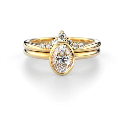 Festive Bezel Siro Oval Timanttisormus 742-050