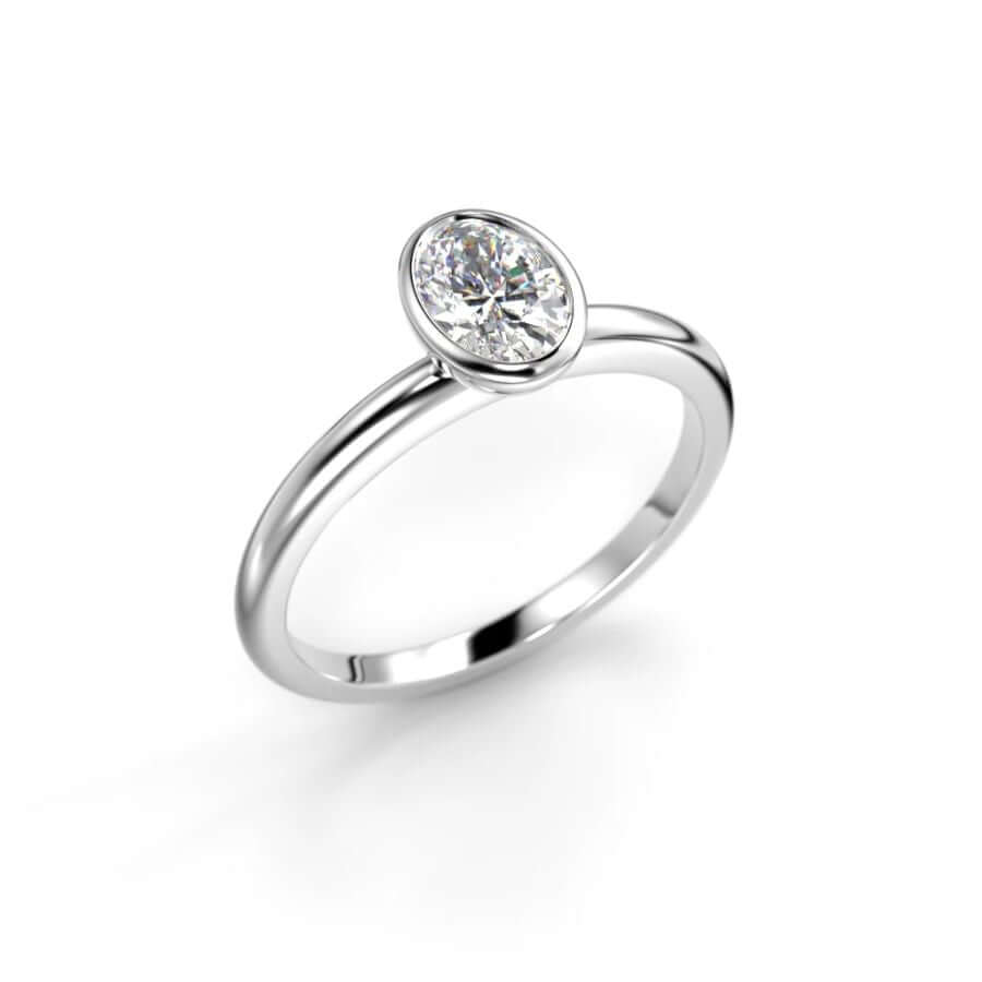 Festive Bezel Siro Oval Timanttisormus 742-050