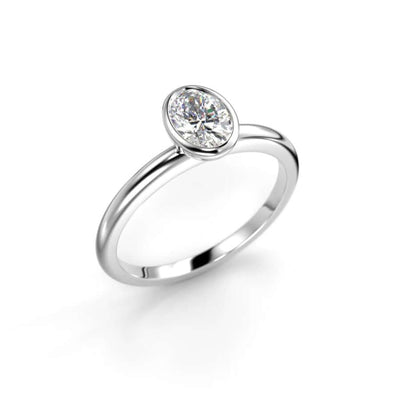 Festive Bezel Siro Oval Timanttisormus 742-050