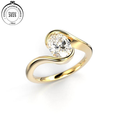 Festive Aurea Oval Timanttisormus 734-100