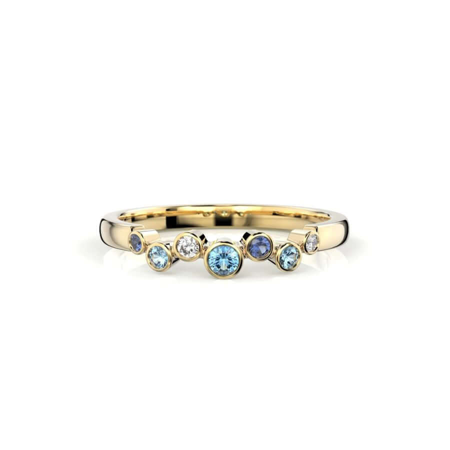Festive Drop Blue Timanttisormus 644-015B