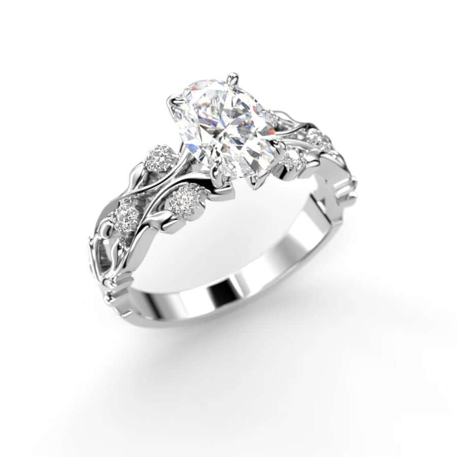 Festive Feeniks Twin Oval Timanttisormus 752-106