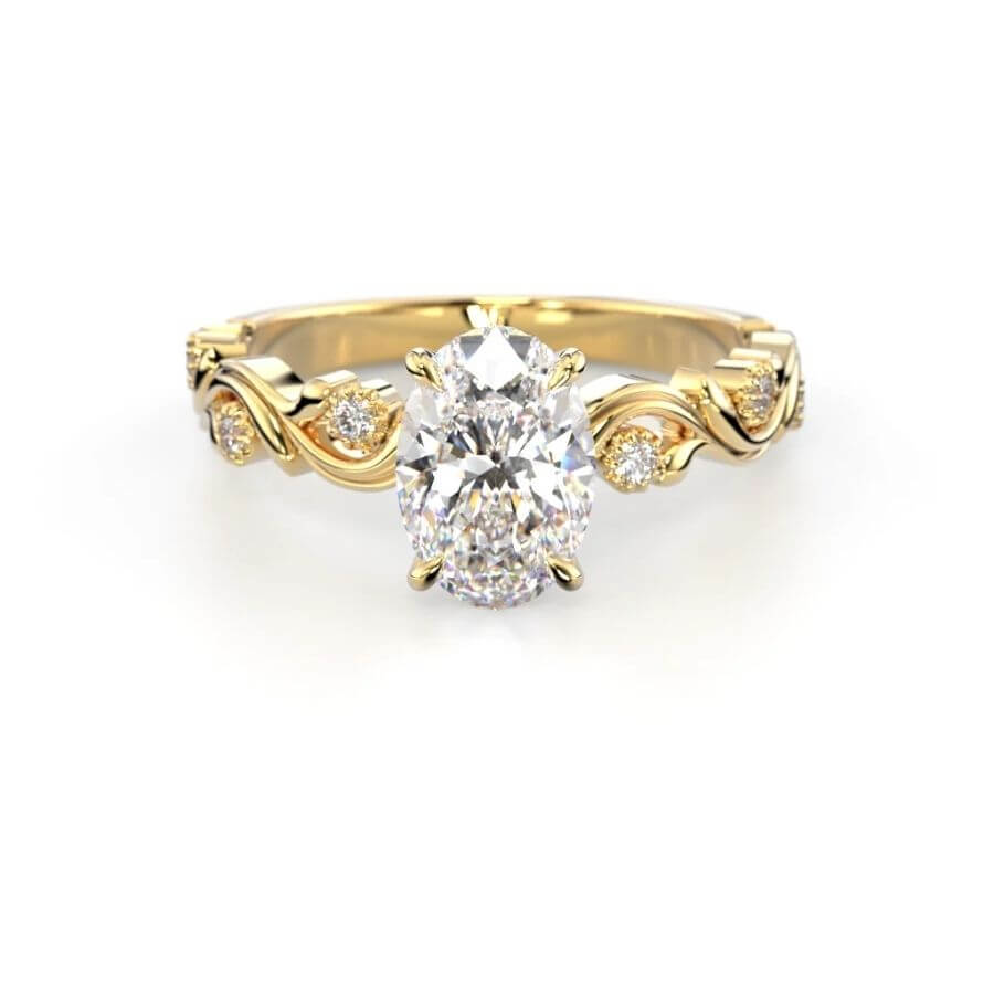 Festive Feeniks Lux Oval Timanttisormus 754-106