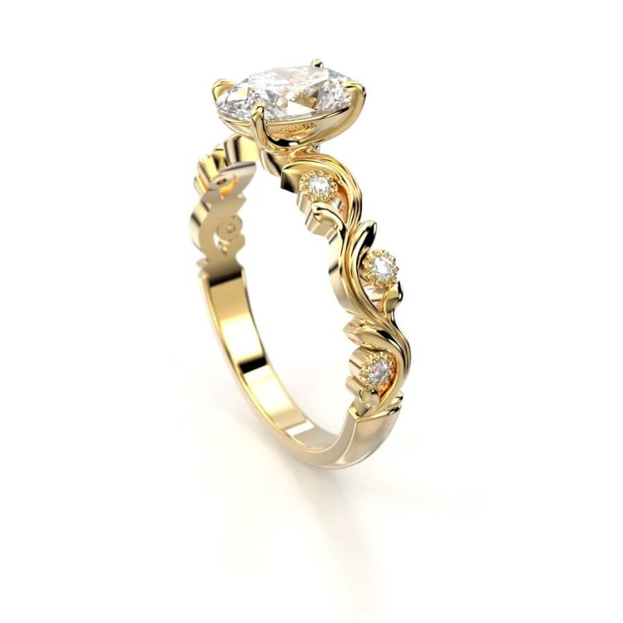 Festive Feeniks Lux Oval Timanttisormus 754-106