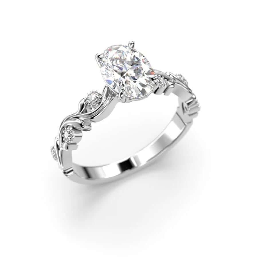 Festive Feeniks Lux Oval Timanttisormus 754-106
