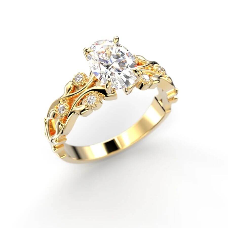 Festive Feeniks Twin Oval Timanttisormus 752-106
