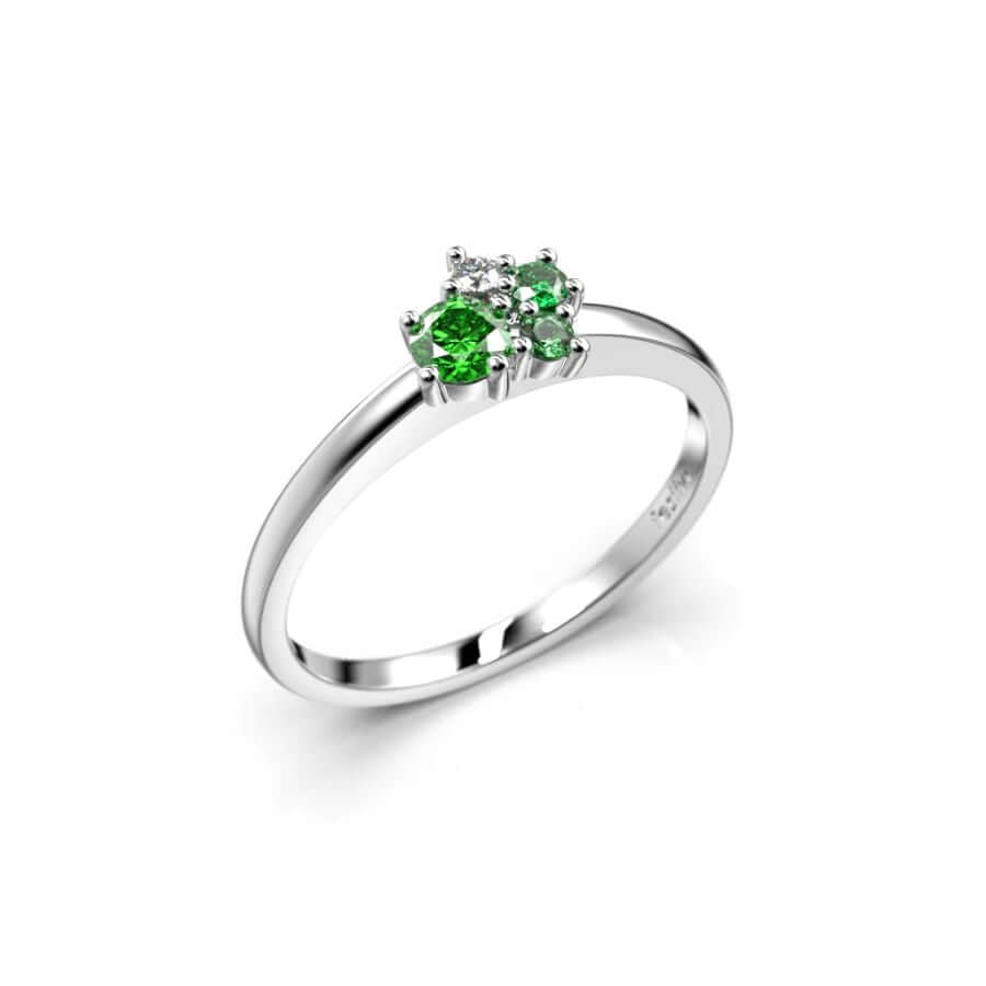 Festive Nadja Bloom Green Timanttisormus 691-017G