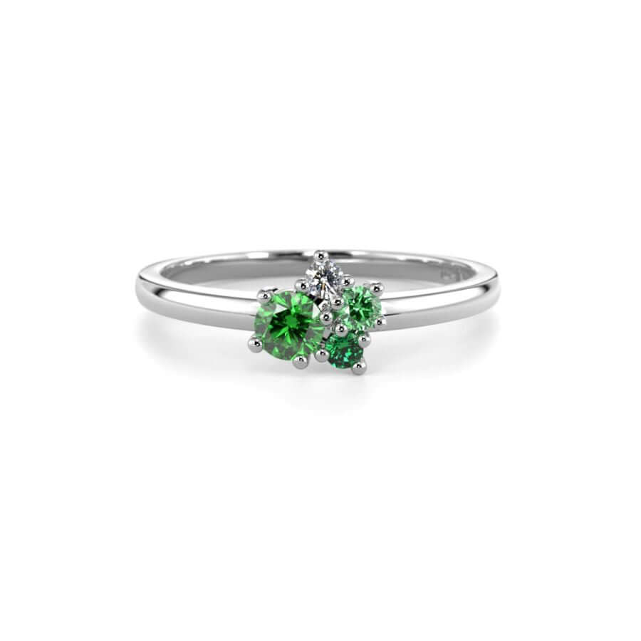 Festive Nadja Bloom Green Timanttisormus 691-017G