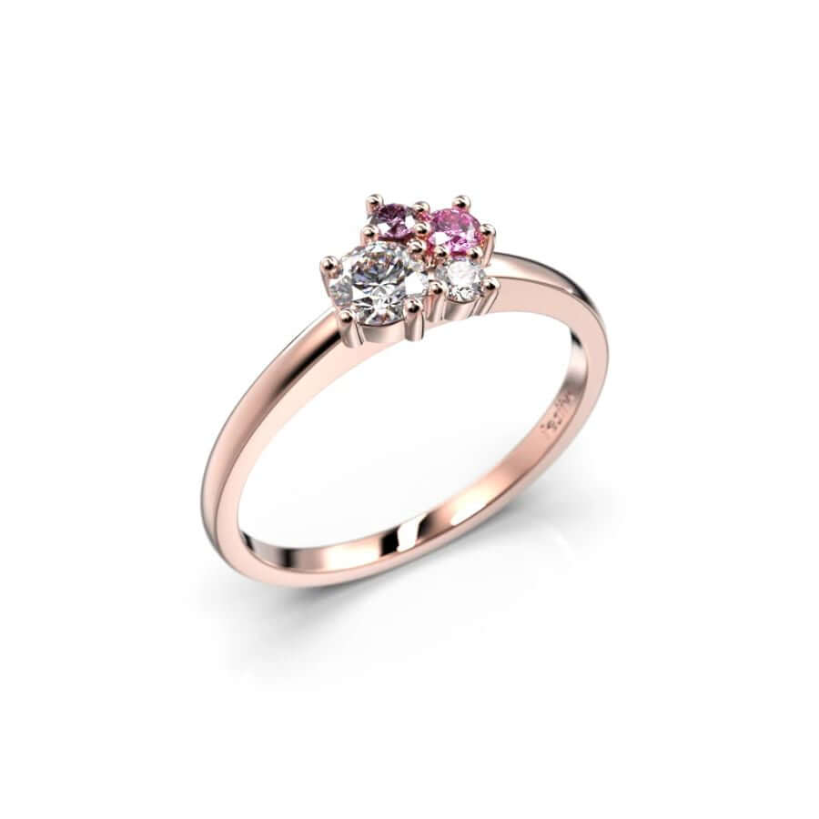 Festive Nadja Bloom Pink Timanttisormus 688-027P