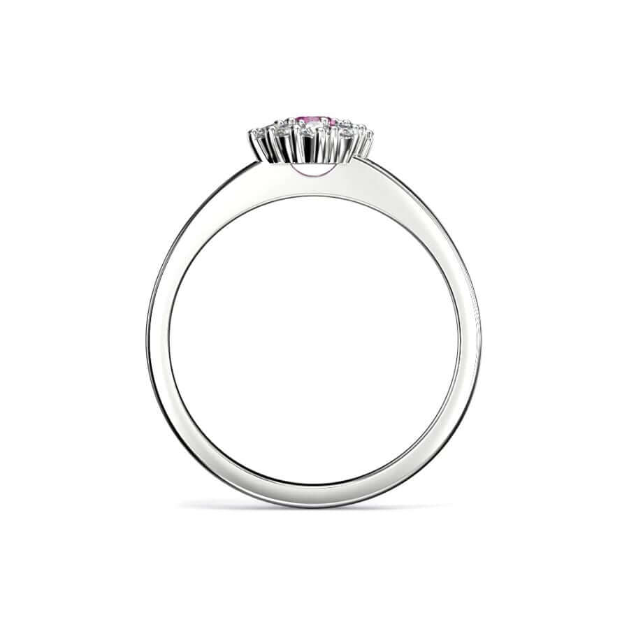 Festive Nadja Halo Pink Timanttisormus 690-028P