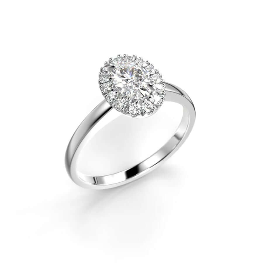 Festive Selena Halo Timanttisormus 726-064