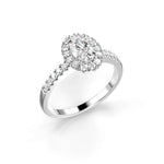 Festive Selena Halo Timanttisormus 727-074