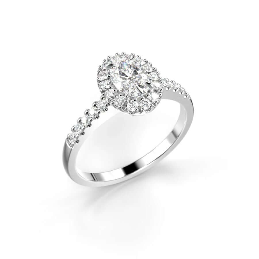 Festive Selena Halo Timanttisormus 727-074