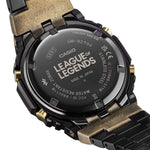 Casio G-Shock League of Legends GM-B2100LL-1AER Limited Edition kello, takapaneeli, jossa League of Legends logo ja tiedot