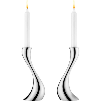 Georg Jensen Cobra kynttilänjalat, 2 kpl (keskikokoiset)