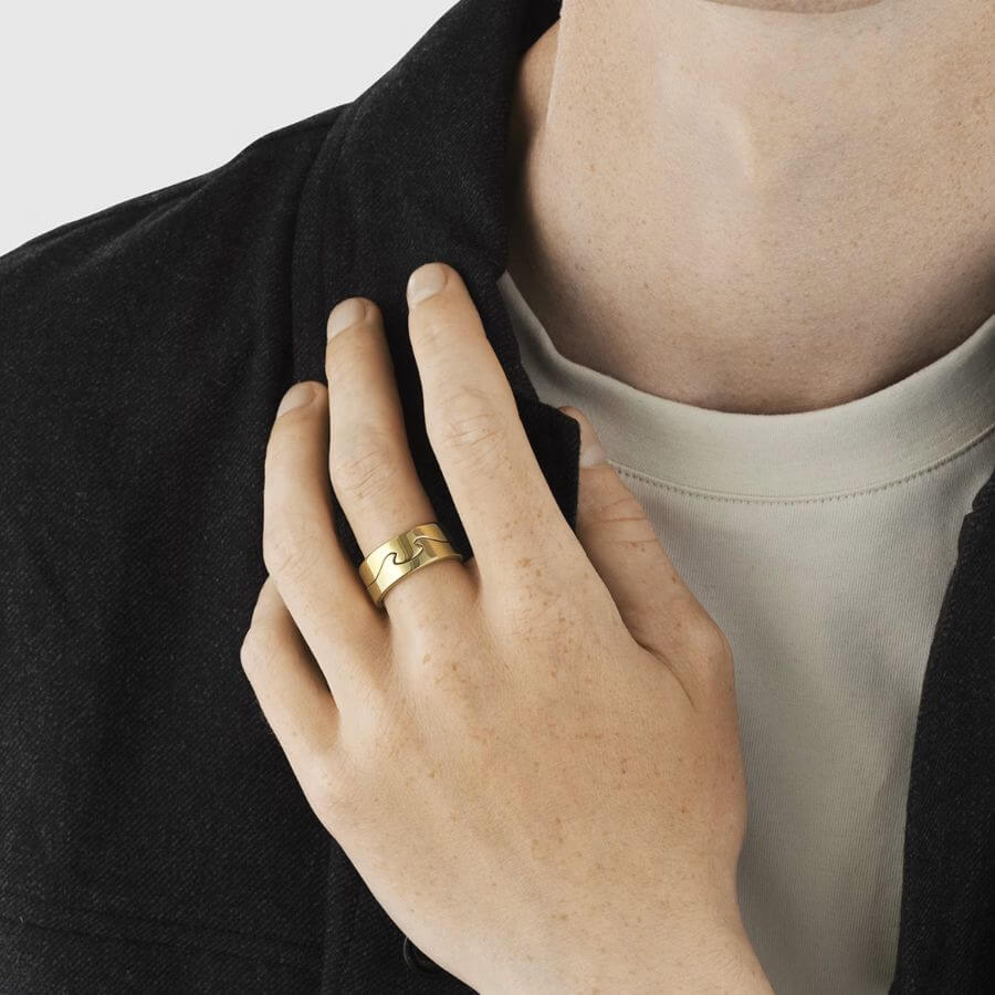 Georg Jensen Fusion Kolme Osainen Kultasormus