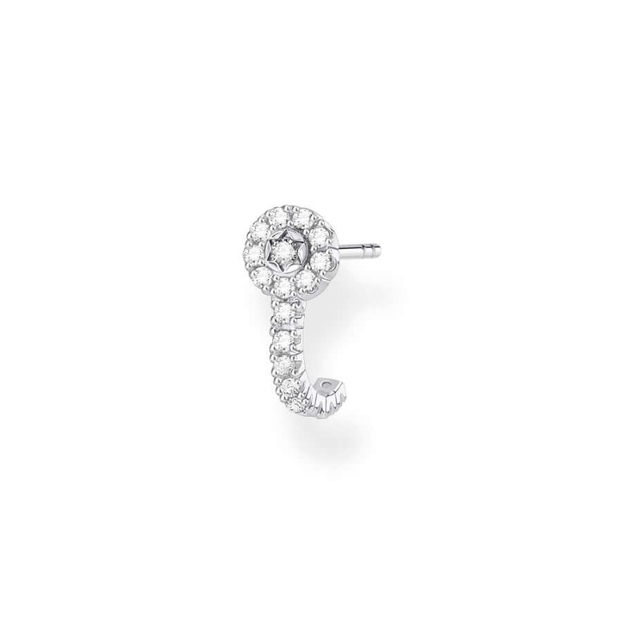  Single Ear Stud White Stones korvakoru H2161-051-14