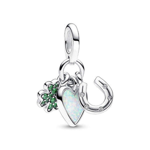 Pandora neliapila sydän & hevosenkenkä Charm Hela 792755C01