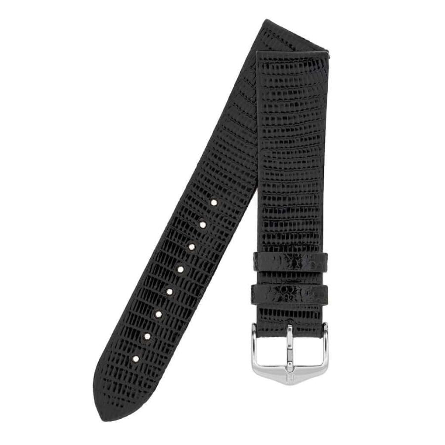 Hirsch Lizard musta kellon ranneke 01766050-16