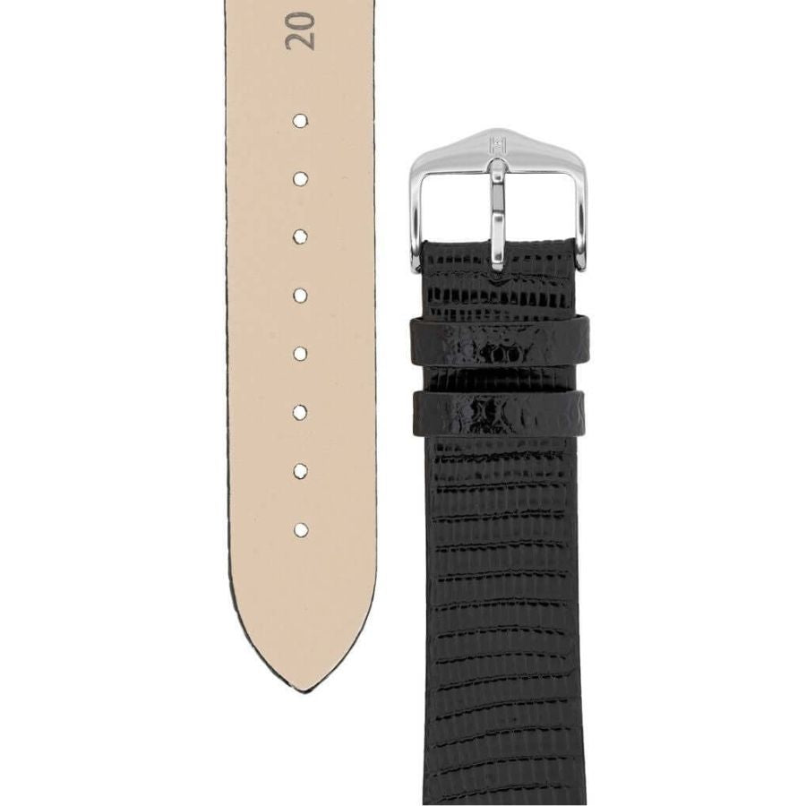 Hirsch Lizard musta kellon ranneke 01766050-16