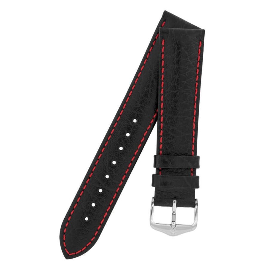 Hirsch Jumper musta punainen kellon ranneke 04402051-18
