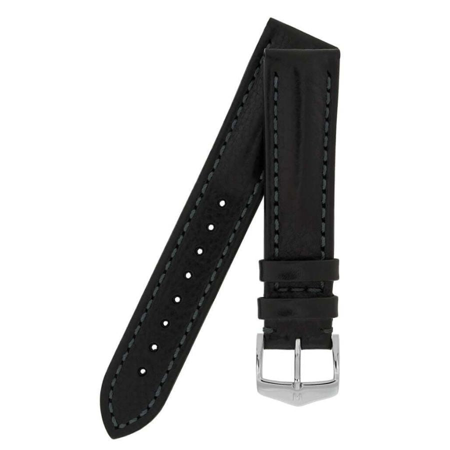 Hirsch Lucca musta kellon ranneke 04902050