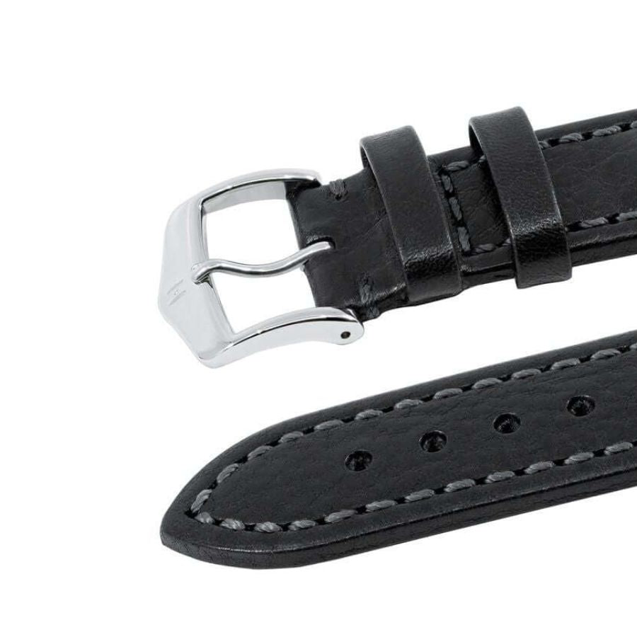 Hirsch Lucca musta kellon ranneke 04902050