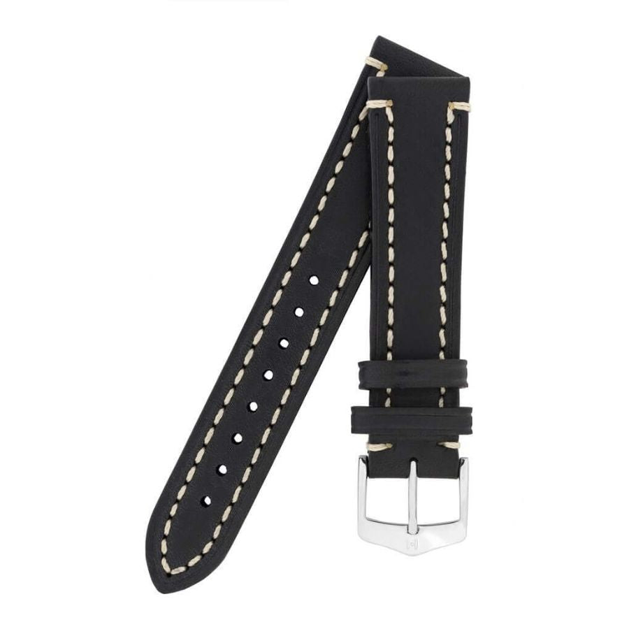 Hirsch Liberty musta kellon ranneke 10900250-2
