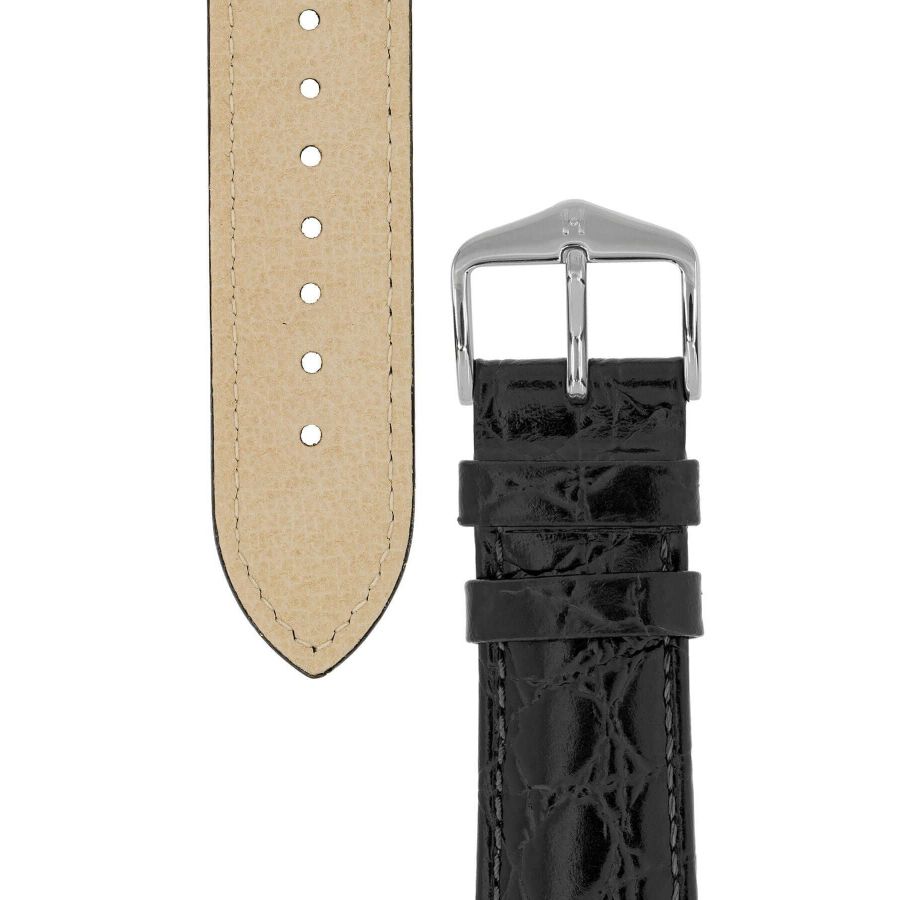 Hirsch Crocograin musta nahkaranneke -123228850-2